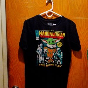 Star Wars Men's Cast and Rock Mandalorian T Shirt